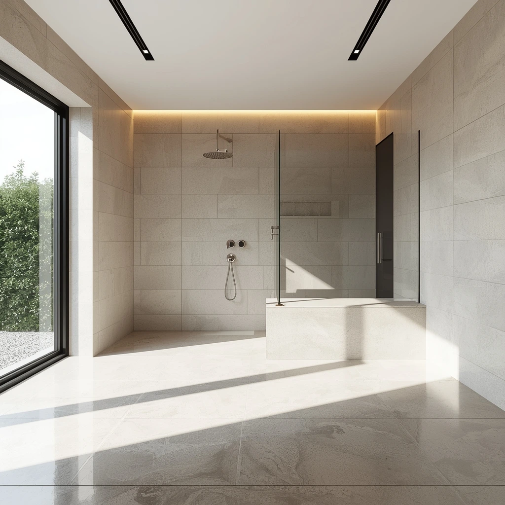 Sleek & Modern Open-Plan Wet Room Design Dublin
