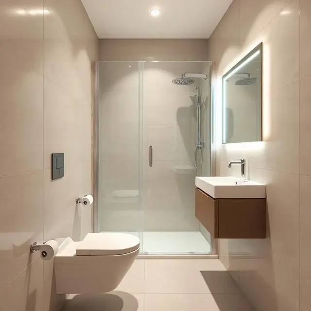 modern compact shower room